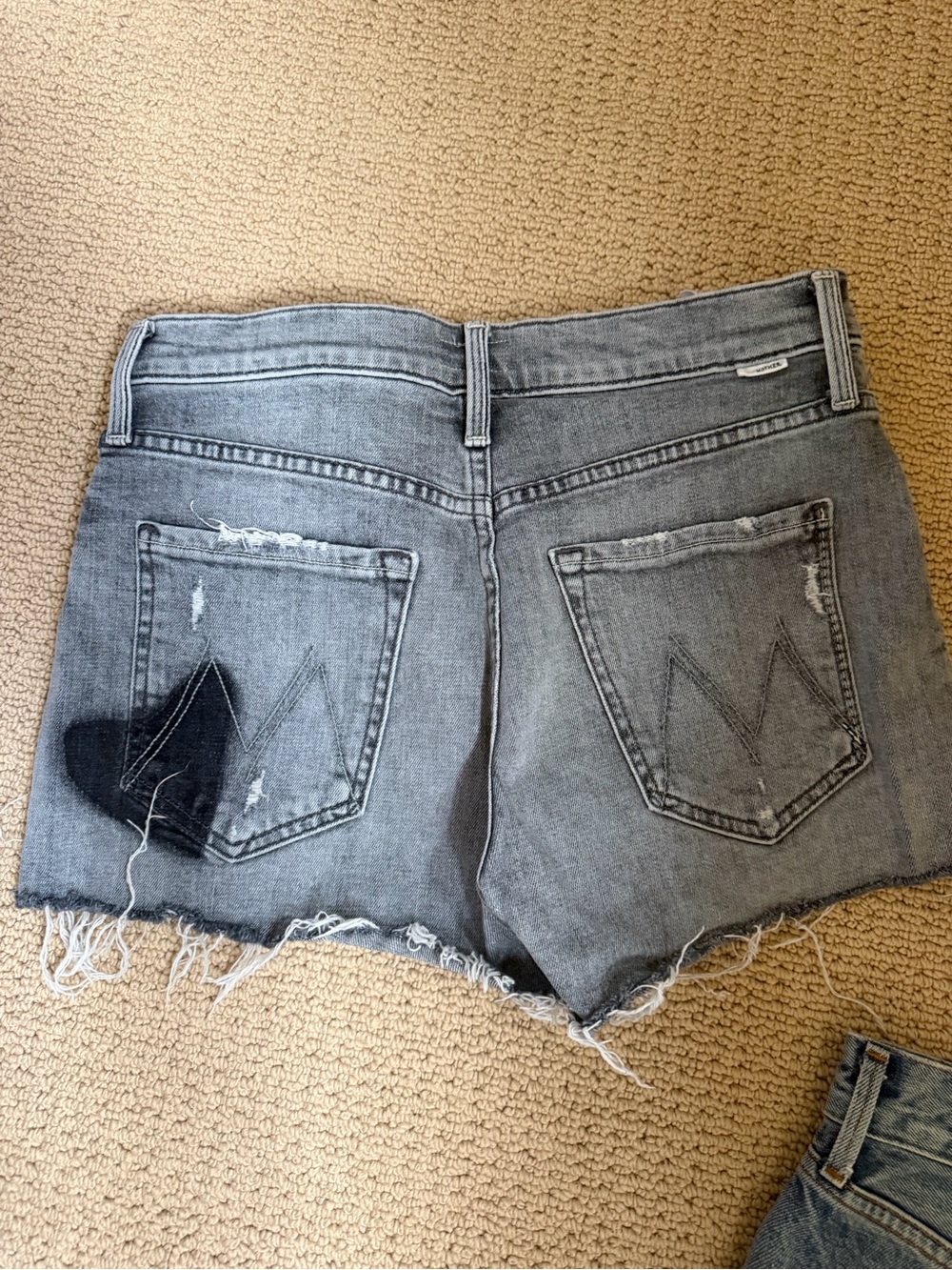 MOTHER Gray Denim Jean Shorts - Picture 2 of 5